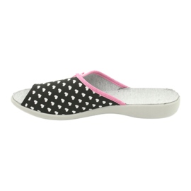 Sapatos femininos Befado pu 254D108 branco preto rosa 2