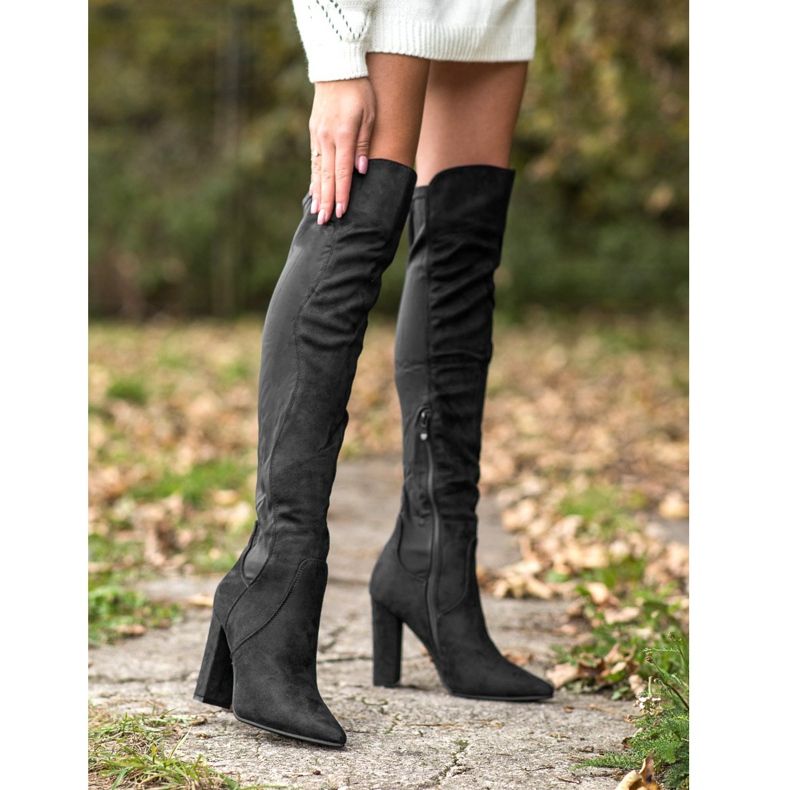 Sweet Shoes Botas altas no Spitz preto 1