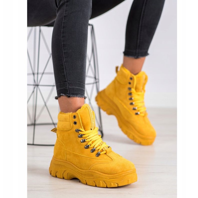 SHELOVET Caçadores de moda amarela amarelo 2