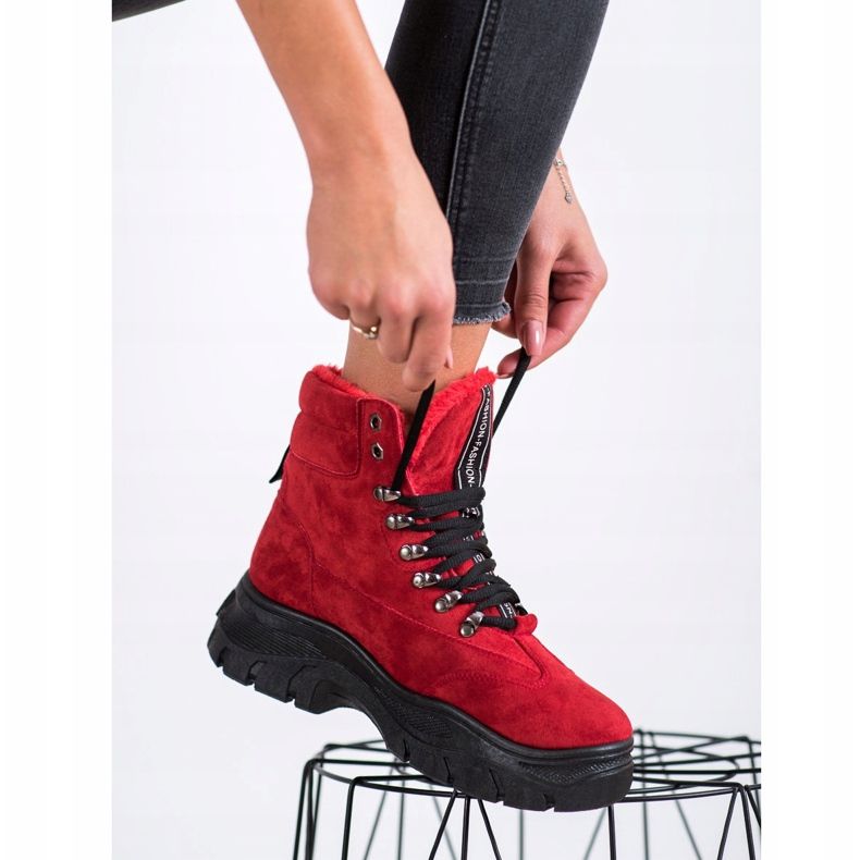 SHELOVET Red Fashion Trappers vermelho 2