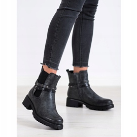 Super Me Trabalhadores de couro ecológico preto 1