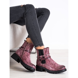 Super Me Trabalhadores de couro ecológico rosa 2