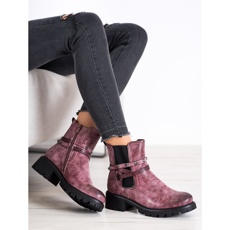 Super Me Trabalhadores de couro ecológico rosa 2