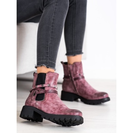 Super Me Trabalhadores de couro ecológico rosa 1