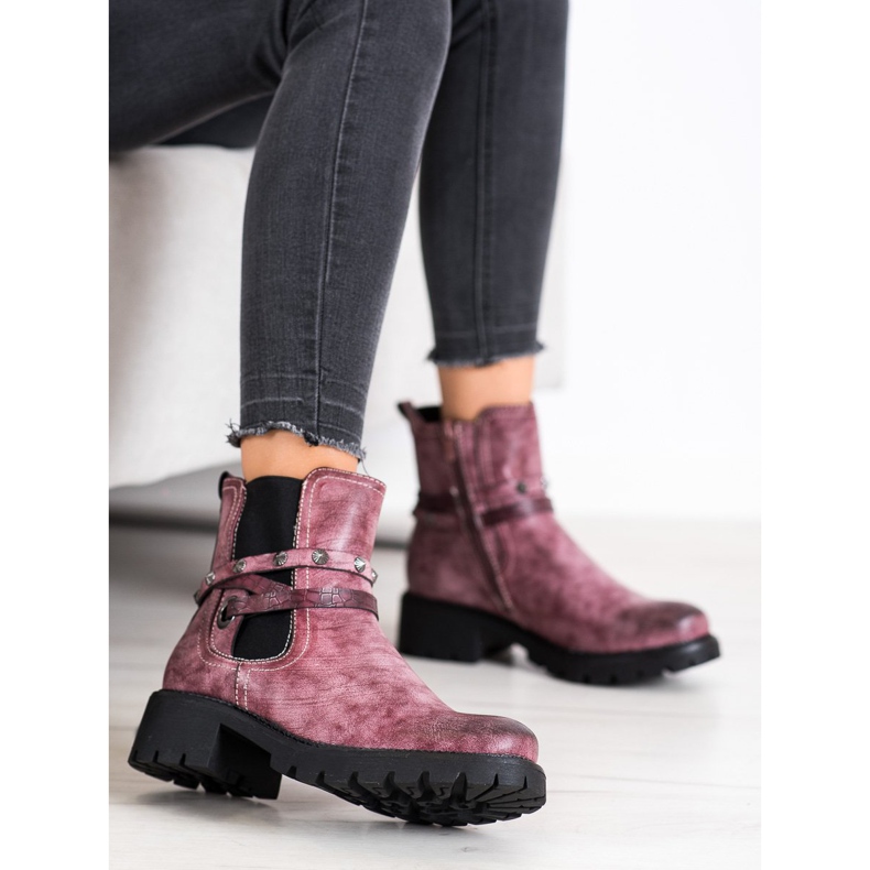 Super Me Trabalhadores de couro ecológico rosa 1