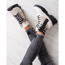 SHELOVET Trabalhadores da moda com cordões branco preto 2