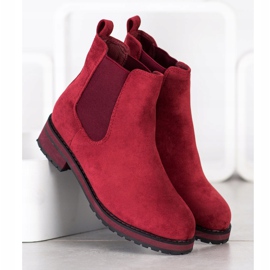 Marquiz Botas Chelsea marrons confortáveis vermelho 1