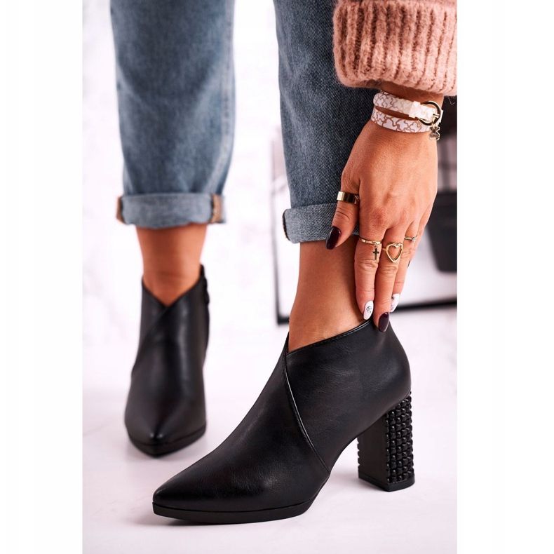 Botas femininas no poste Sergio Leone pretas BT497 preto 1