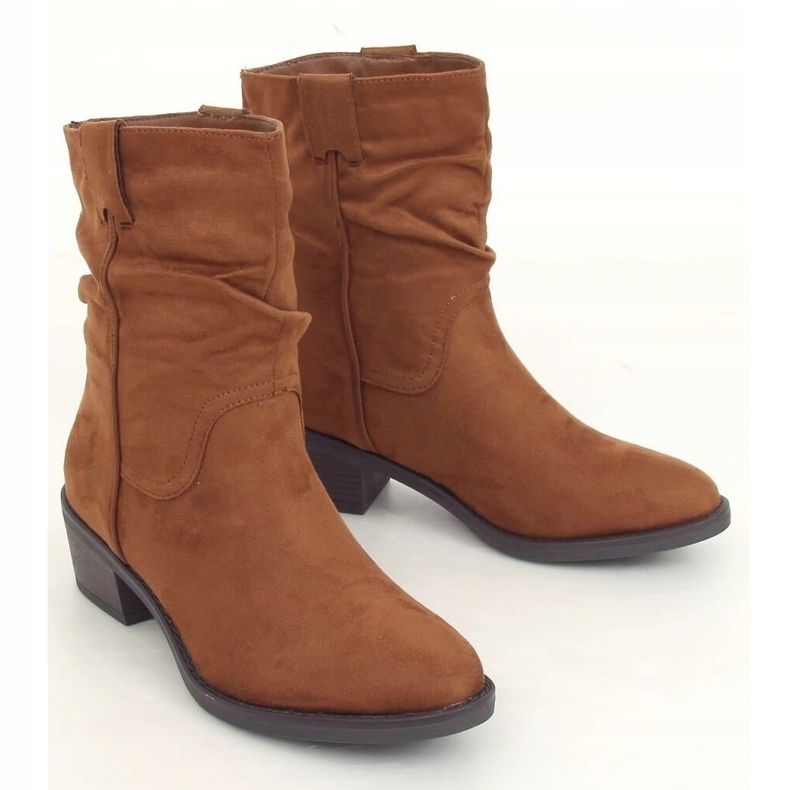 Camel 3345 Botas de salto baixo Camel castanho 1