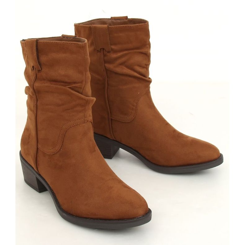 Camel 3345 Botas de salto baixo Camel castanho 2