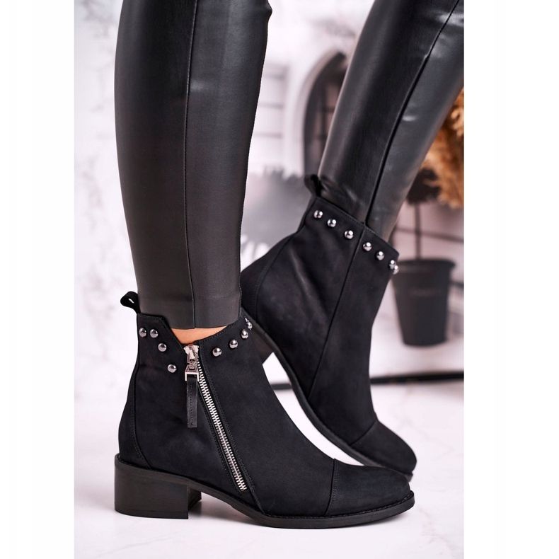 Botas quentes de camurça feminino Laura Messi Preto 1879 1