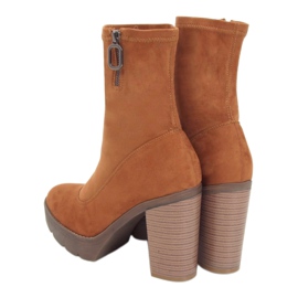 Camel 9513 Botas plataforma Camel castanho 1