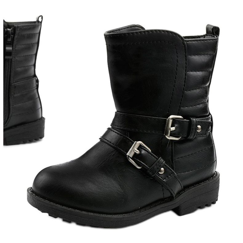 Botas infantis pretas para meninas Keenshaper preto 1