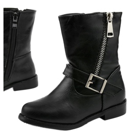 Botas infantis pretas para meninas Dlary preto 1