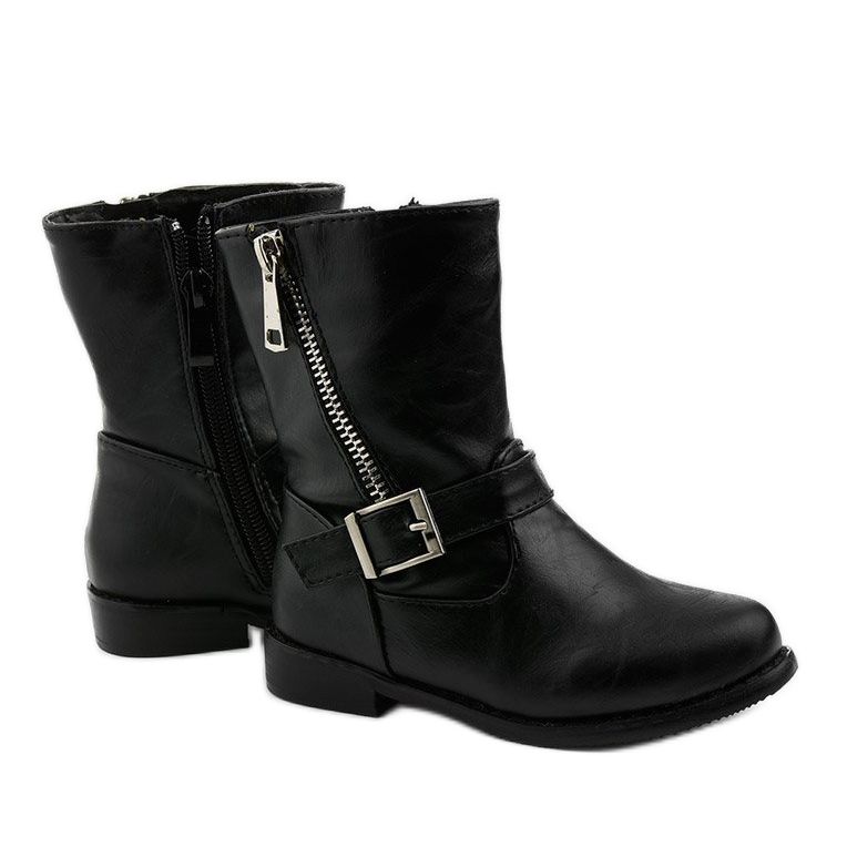 Botas infantis pretas para meninas Dlary preto 2