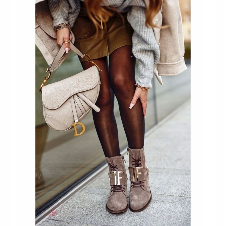 Botas femininas Nicole camurça marrom claro 2591 castanho 2