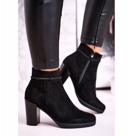 Botas de salto Sergio Leone camurça preta BT306 preto 1