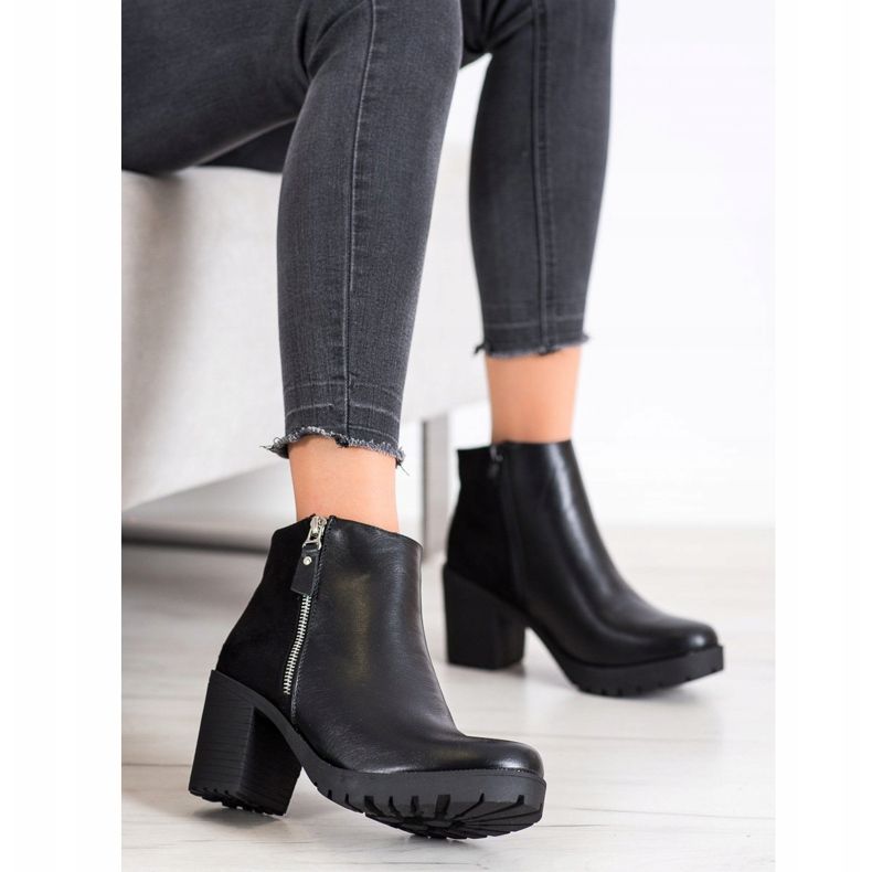 Queen Vivi Botas pretas elegantes preto 1