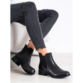 Kayla Botas com estampa de cobra casual preto 2 Kayla Botas com estampa de cobra casual preto 2