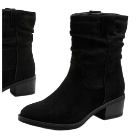 Botas de cowboy Fyrelnet com isolamento de camurça preta preto 1 Botas de cowboy Fyrelnet com isolamento de camurça preta preto 1