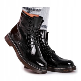 Botas de couro envernizado preto Evento 20DZ23-3216 Marita 2