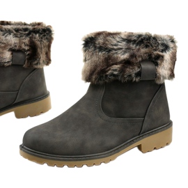 Botas femininas cinza com isolamento de Giserelle 1 Botas femininas cinza com isolamento de Giserelle 1