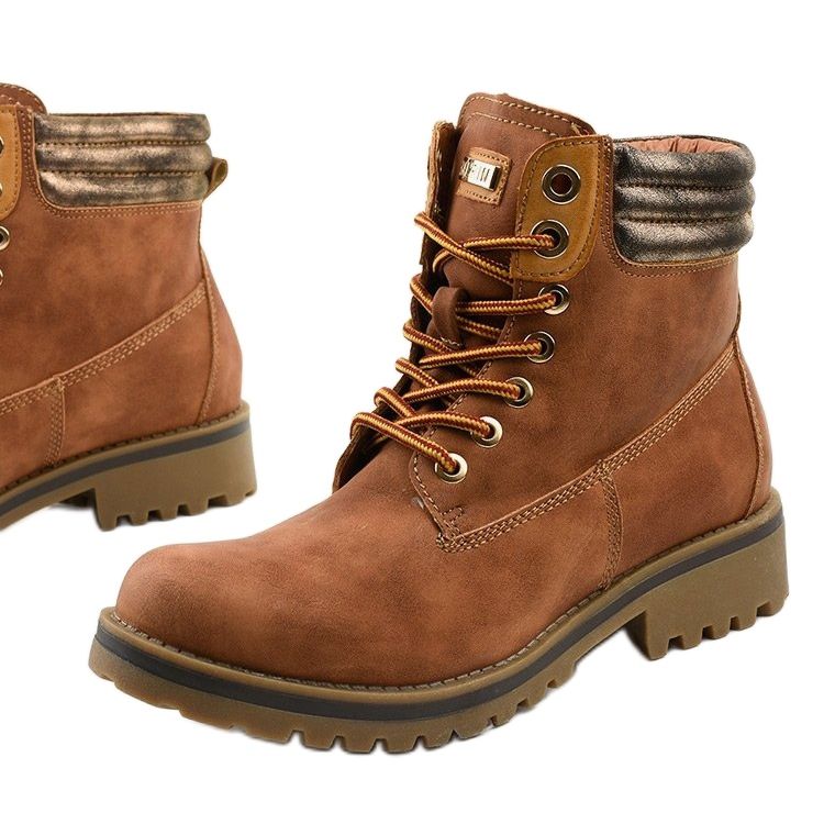 Botas de camelo amarradas, Halitta isoladas castanho multicolorido 1