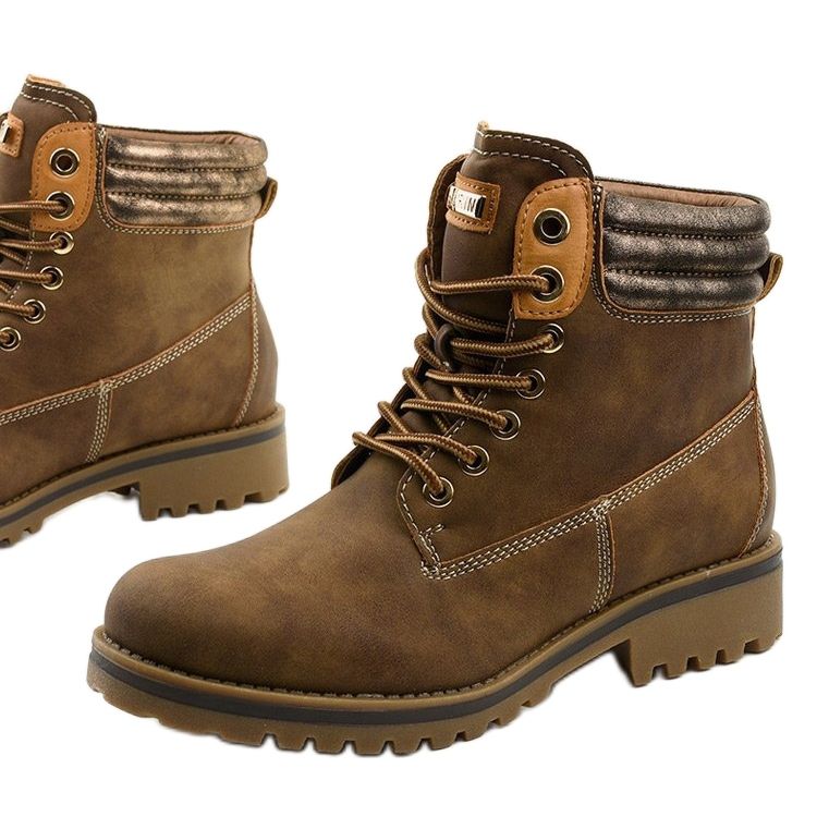 Botas de amarrar cáqui com Halitta forrada 1