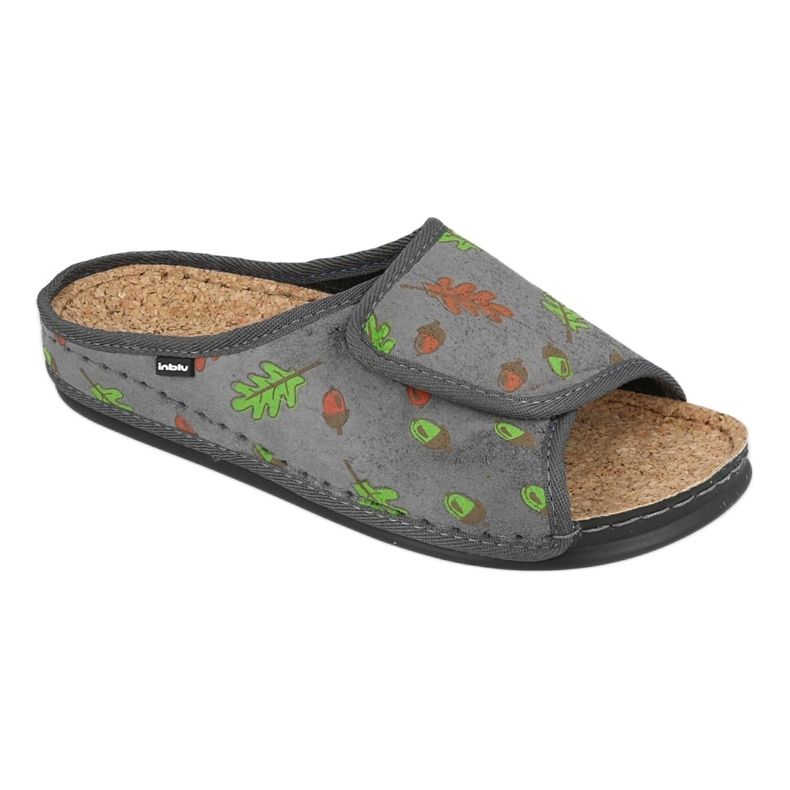 Sapatos femininos Inblu 155D116 cinza multicolorido verde 1