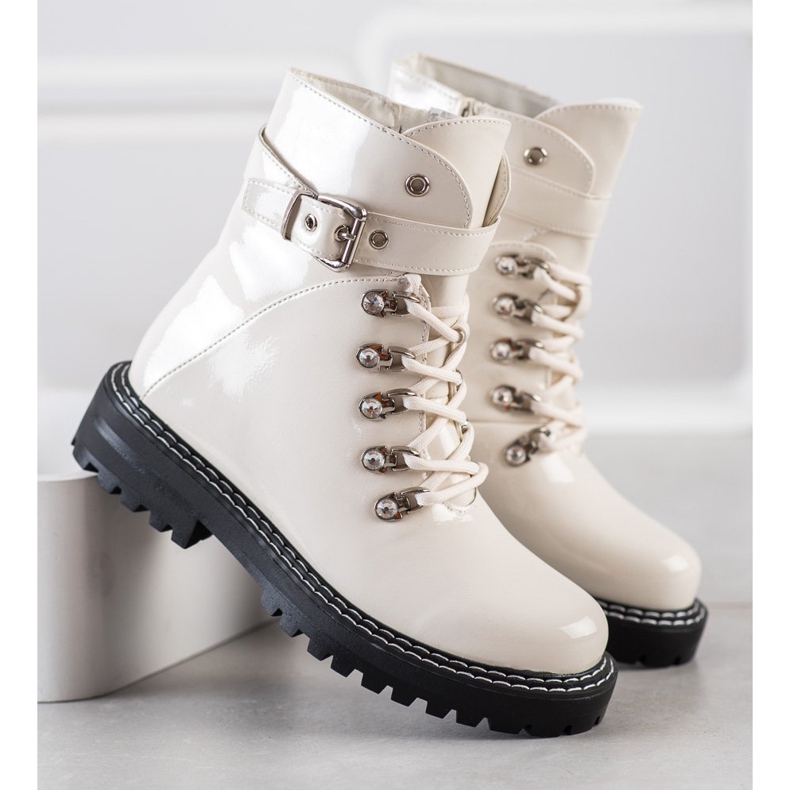 SDS Trappers lacados elegantes branco 2