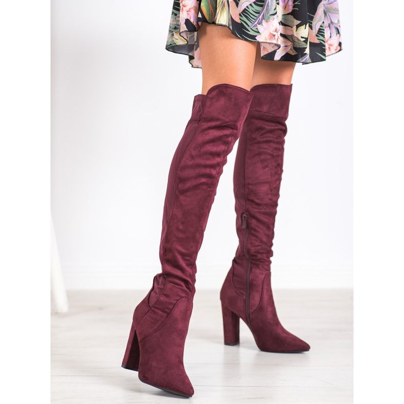 Sweet Shoes Botas altas no Spitz vermelho 1