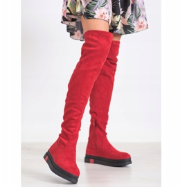 Gogo Botas de plataforma elegantes vermelho 2