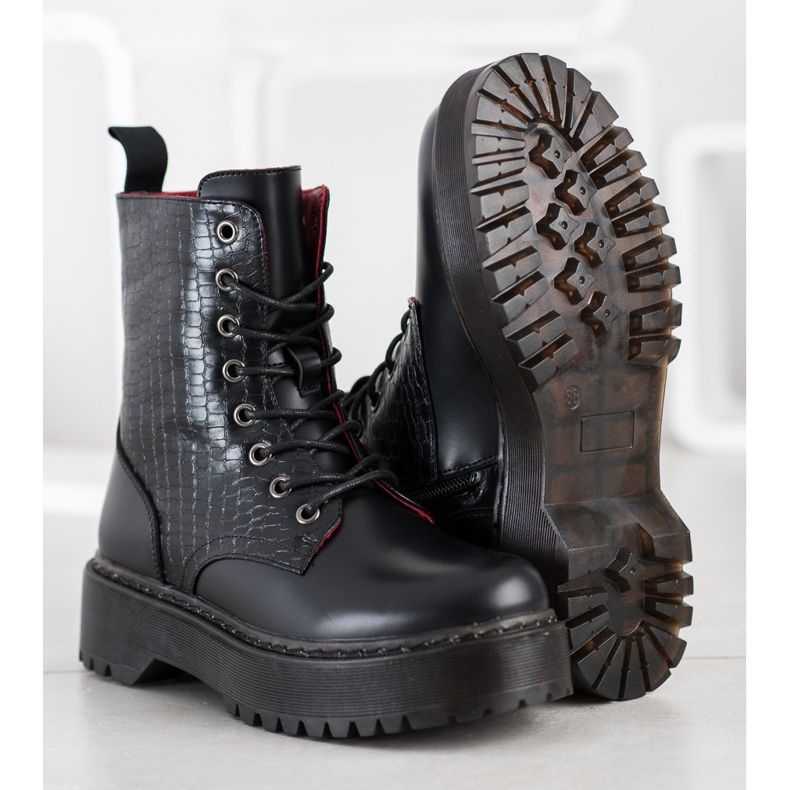 Gogo Botas pretas na plataforma preto 1
