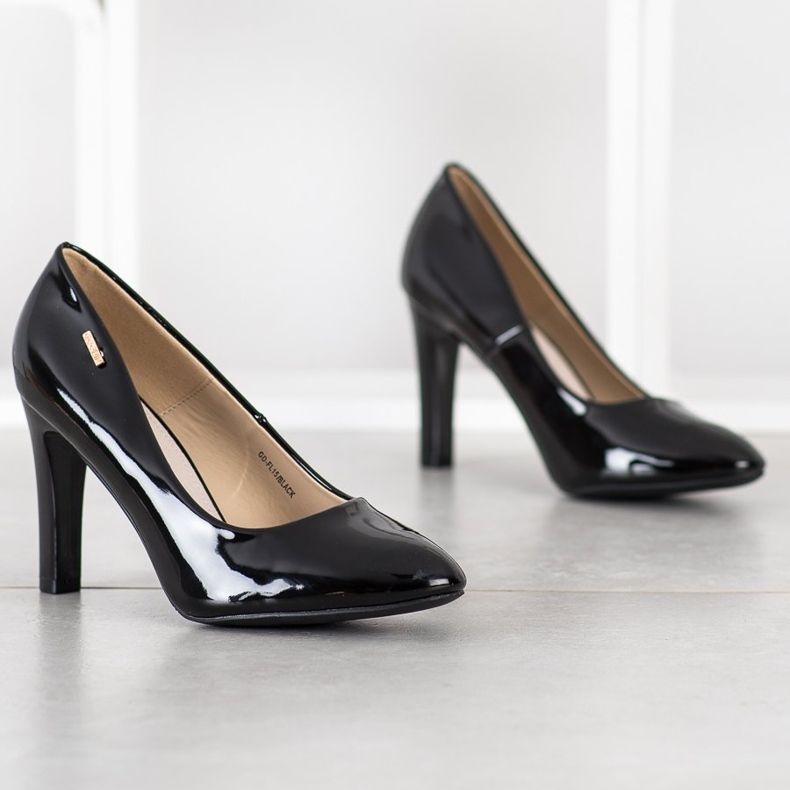 Goodin Bombas de salto alto preto 1