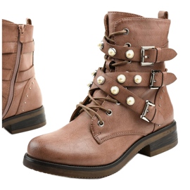 Botas de amarrar marrons Sarerris marrom 1