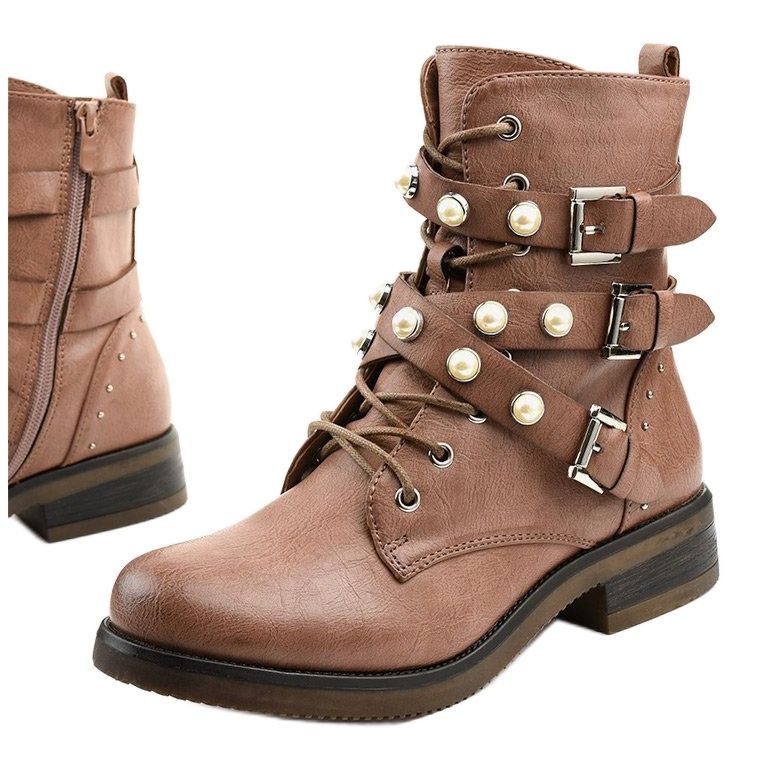 Botas de amarrar marrons Sarerris marrom 1