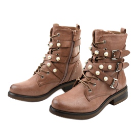 Botas de amarrar marrons Sarerris marrom 2