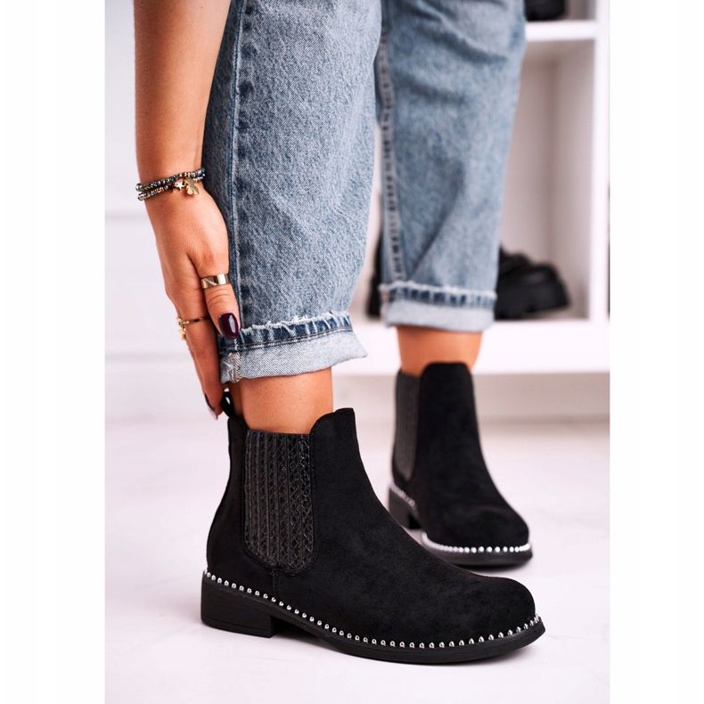 Botas femininas Botas Jodhpur camurça preta Meagan preto 1