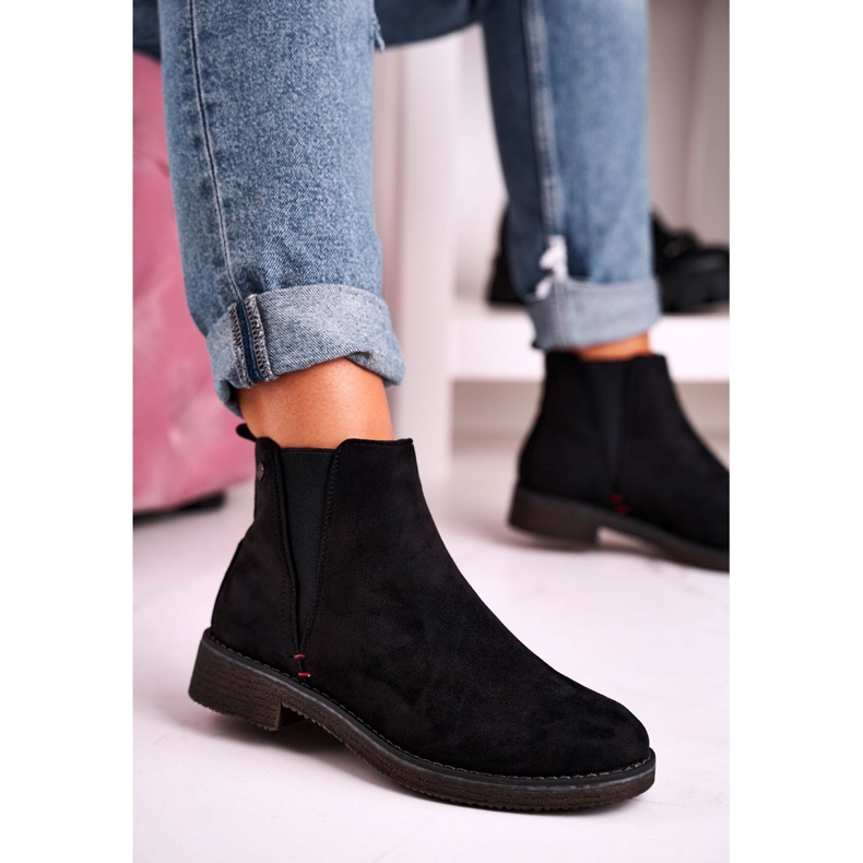 Botas Jodhpur clássicas femininas camurça preta urze preto 2