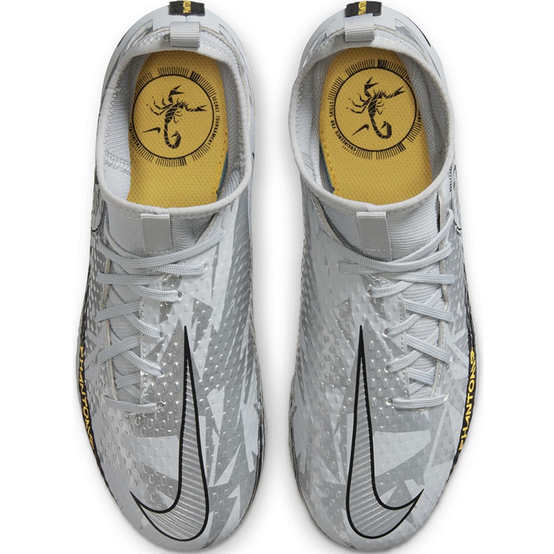 Chuteiras Nike Phantom Gt Scorpion Academy Dynamic Fit FG / MG Junior DA2287 001 prata/cinza cinza 1