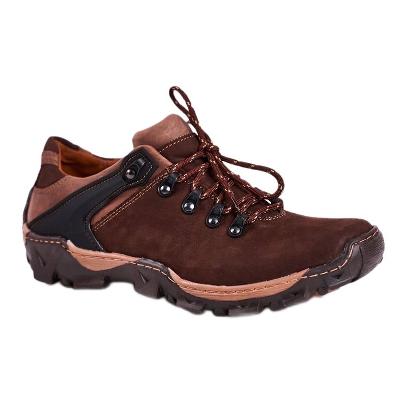 Bednarek Polish Shoes Tênis masculino de couro marrom para trekking Bednarek castanho 1