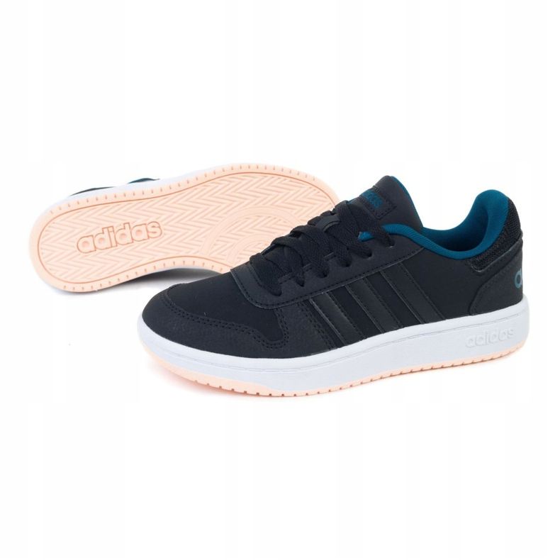 Sapatos Adidas Hoops 2.0 K EE6718 preto verde 1