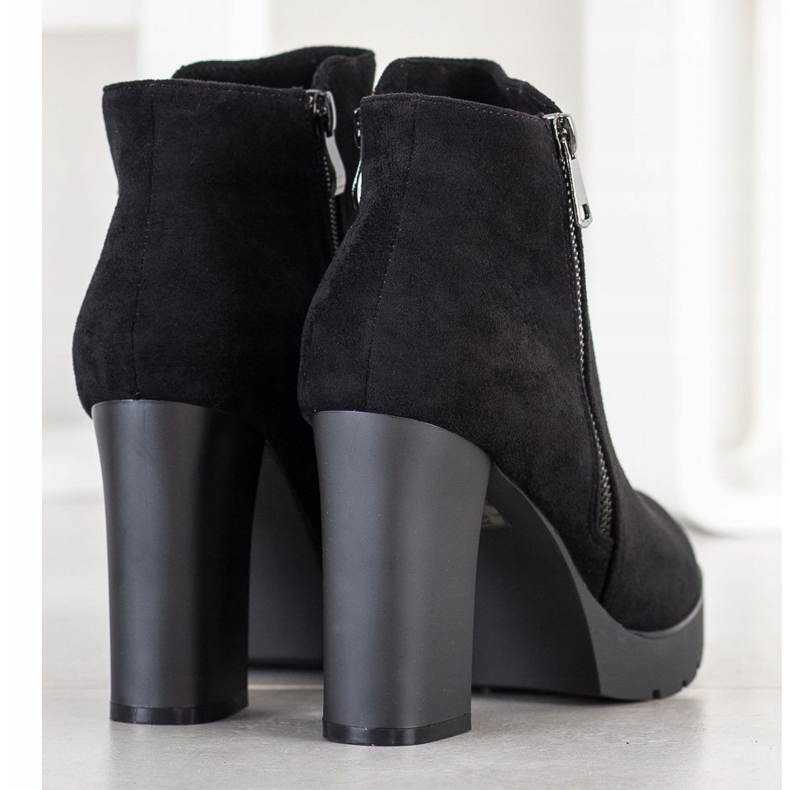 Small Swan Botas de salto alto preto 2