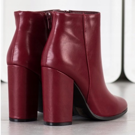 Camo Botas clássicas de couro ecológico vermelho 1