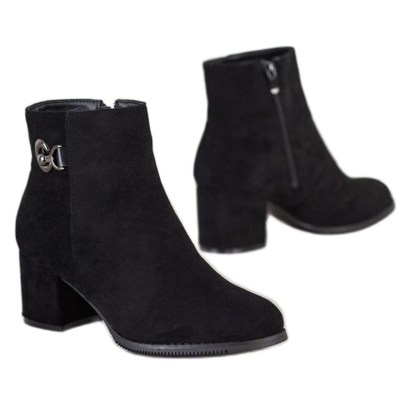 J. Star Botas de salto alto preto 1