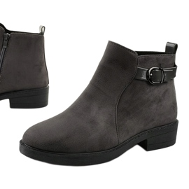 Botas rasas de camurça cinza da Neriris 1