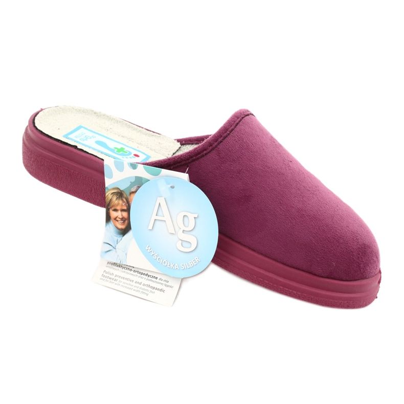 Chinelos femininos de pu Befado 132D014 rosa 4