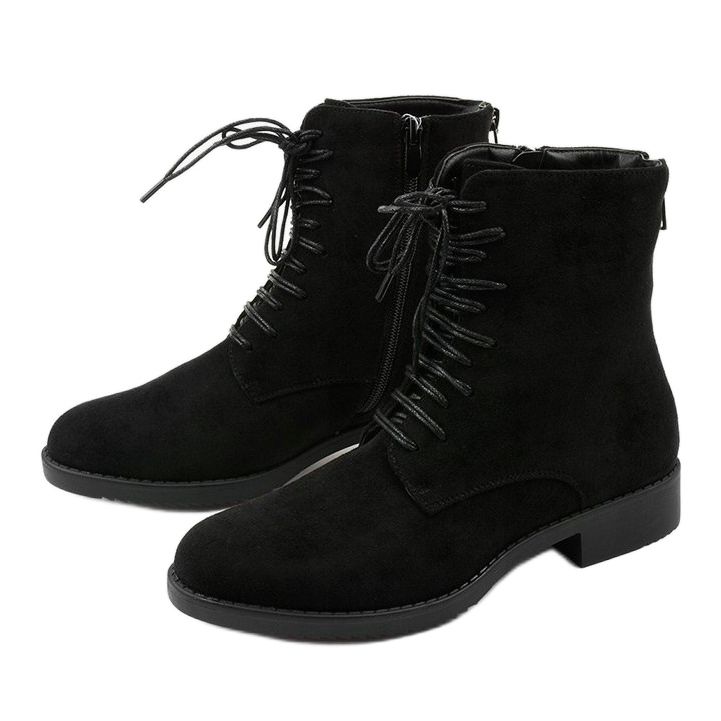 Botas de trabalho femininas negras A8316 / A preto 2