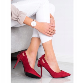 Goodin Estiletes elegantes com franjas vermelho 2 Goodin Estiletes elegantes com franjas vermelho 2