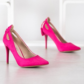 Goodin Estiletes elegantes com franjas rosa 1 Goodin Estiletes elegantes com franjas rosa 1